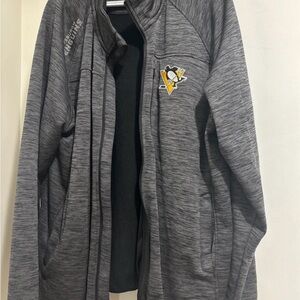 Pittsburgh Penguins Heather Gray Full-Zip Jacket